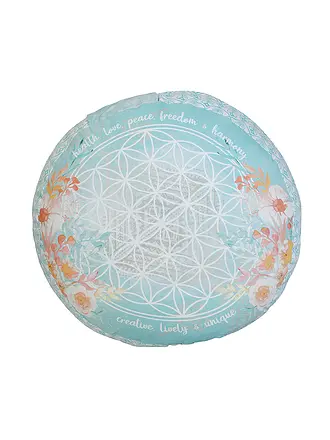THE SPIRIT OF OM | Meditationskissen rund jade/orange | 